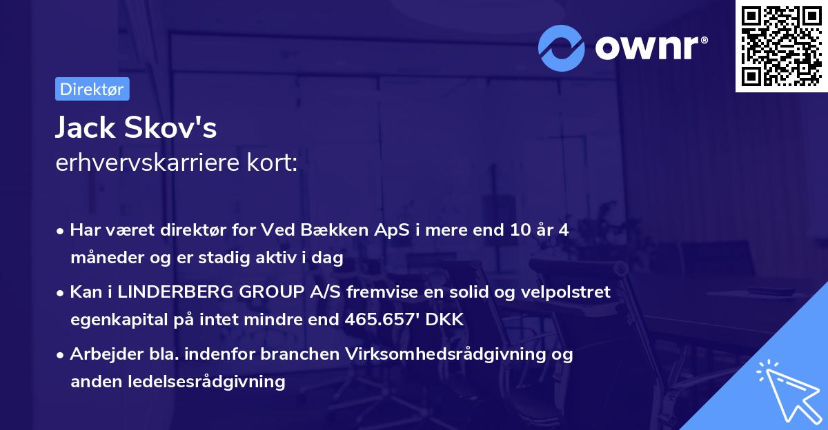 Jack Skov's erhvervskarriere kort