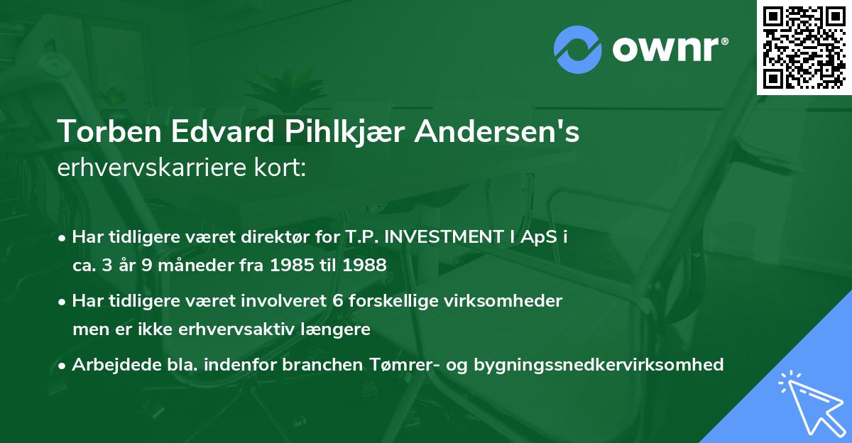 Torben Edvard Pihlkjær Andersen's erhvervskarriere kort