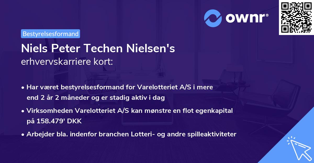 Niels Peter Techen Nielsen's erhvervskarriere kort