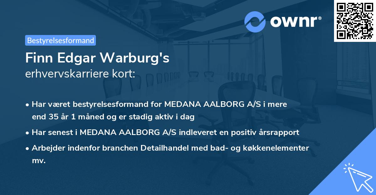 Finn Edgar Warburg's erhvervskarriere kort