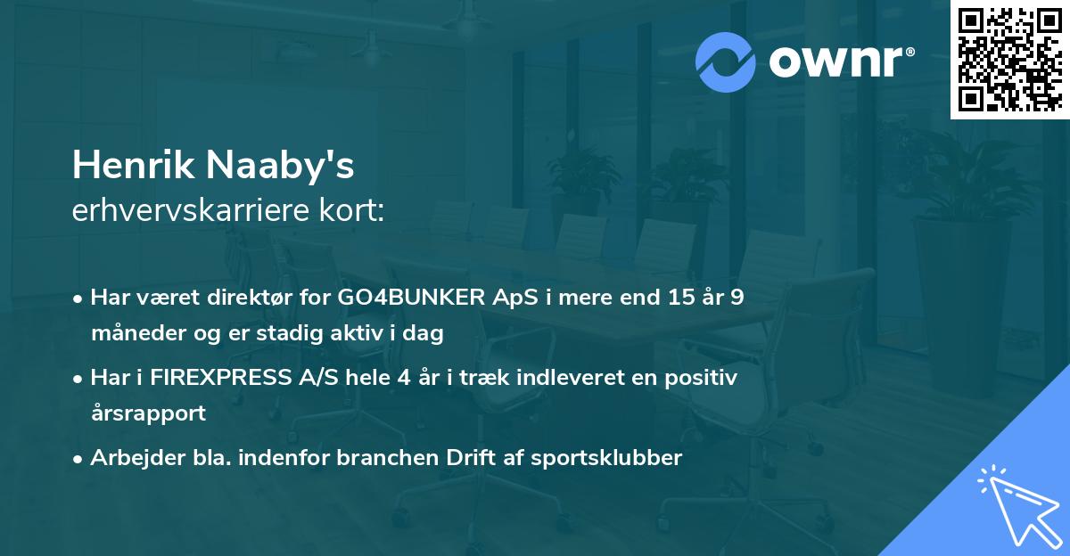 Henrik Naaby's erhvervskarriere kort