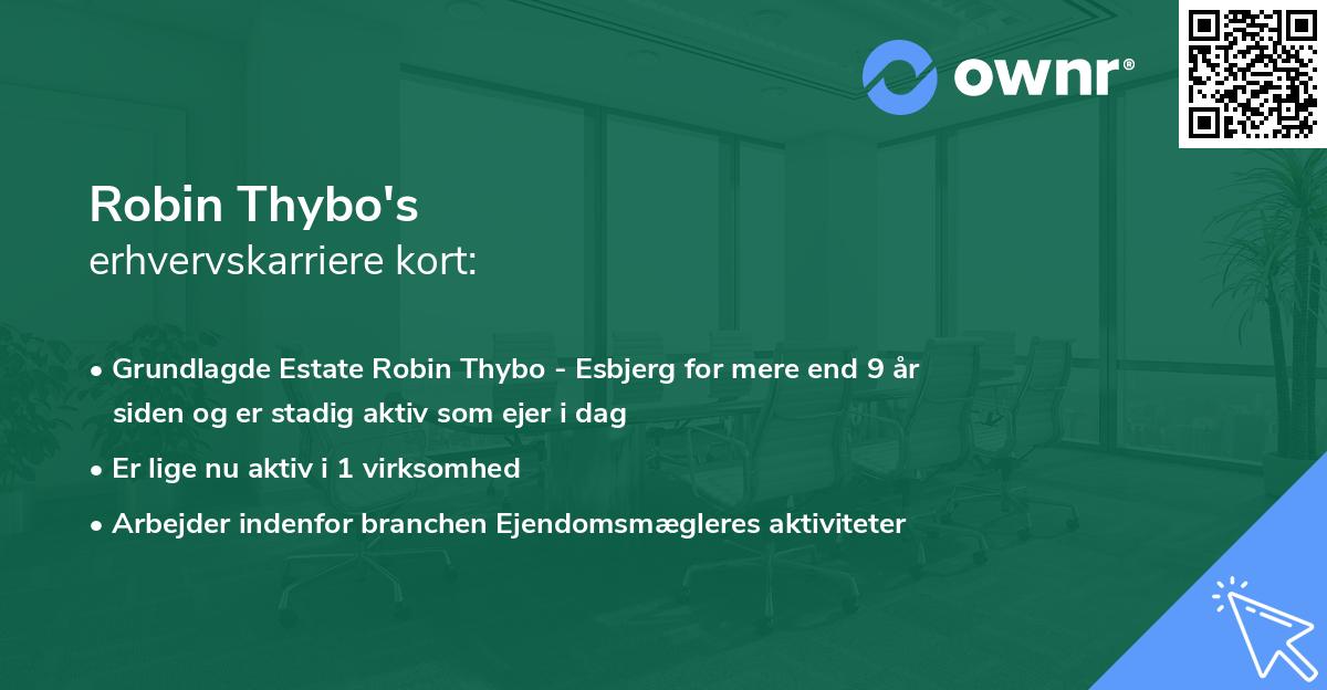 Robin Thybo's erhvervskarriere kort