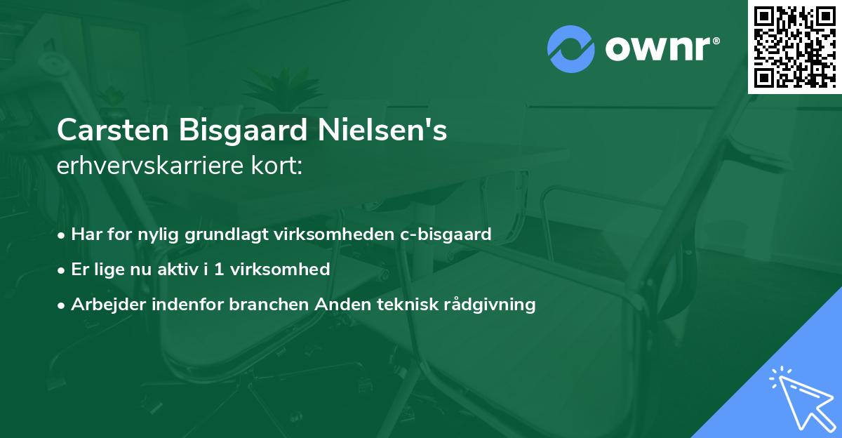 Carsten Bisgaard Nielsen's erhvervskarriere kort