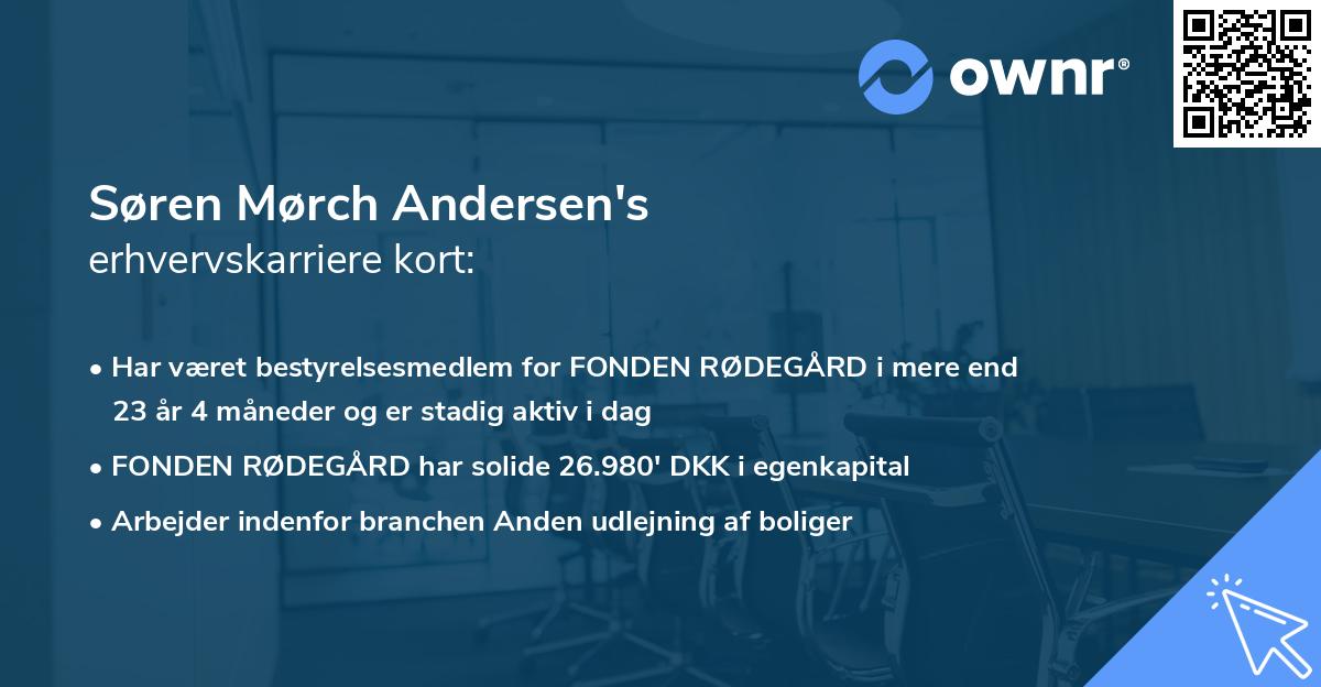 Søren Mørch Andersen's erhvervskarriere kort