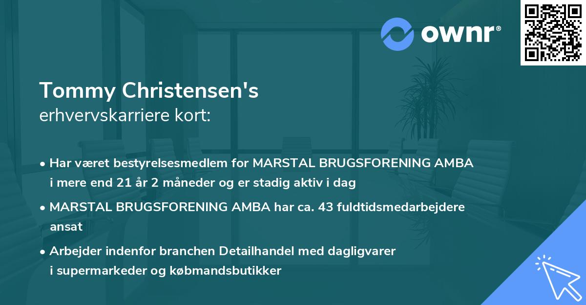 Tommy Christensen's erhvervskarriere kort
