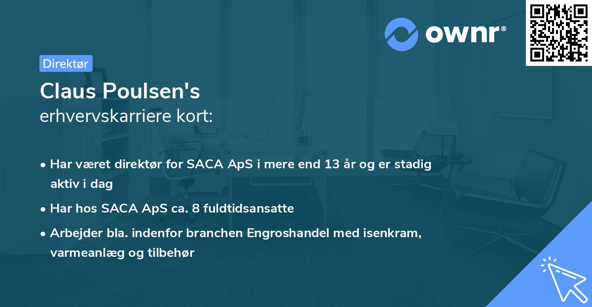 Claus Poulsen's erhvervskarriere kort