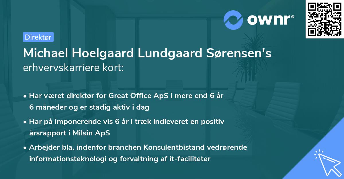 Michael Hoelgaard Lundgaard Sørensen's erhvervskarriere kort