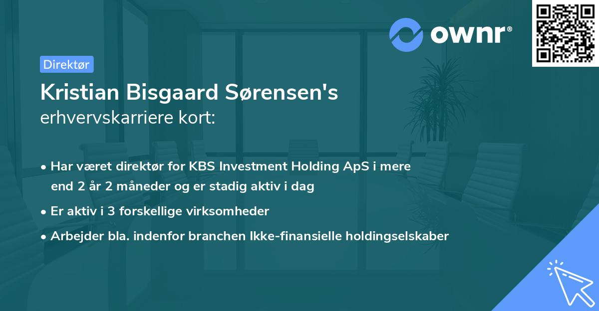 Kristian Bisgaard Sørensen's erhvervskarriere kort
