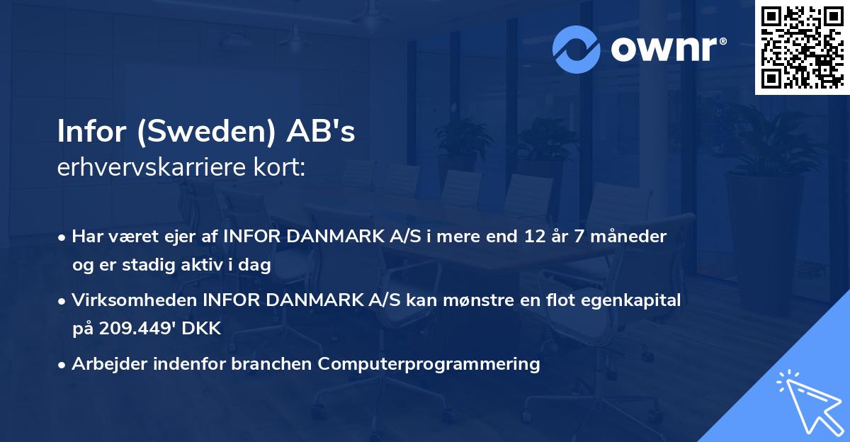 Infor (Sweden) AB's erhvervskarriere kort