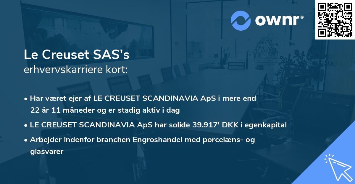 Le Creuset SAS's erhvervskarriere kort