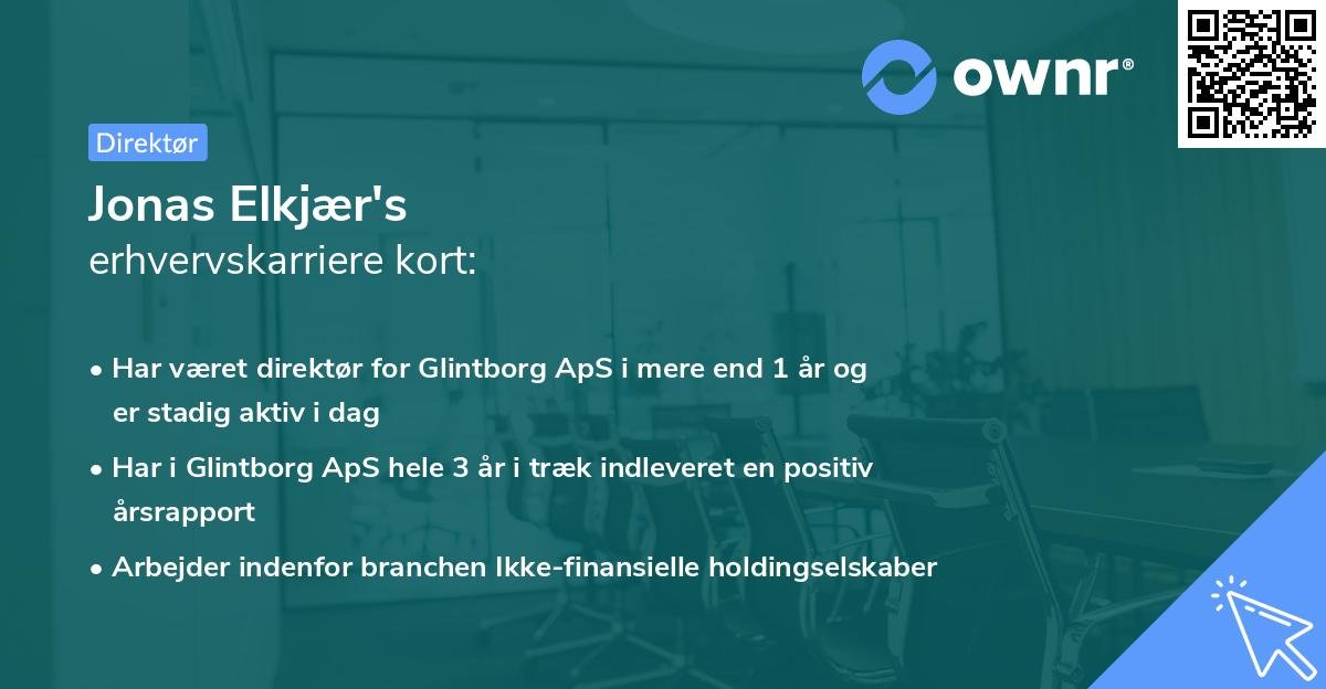 Jonas Elkjær's erhvervskarriere kort