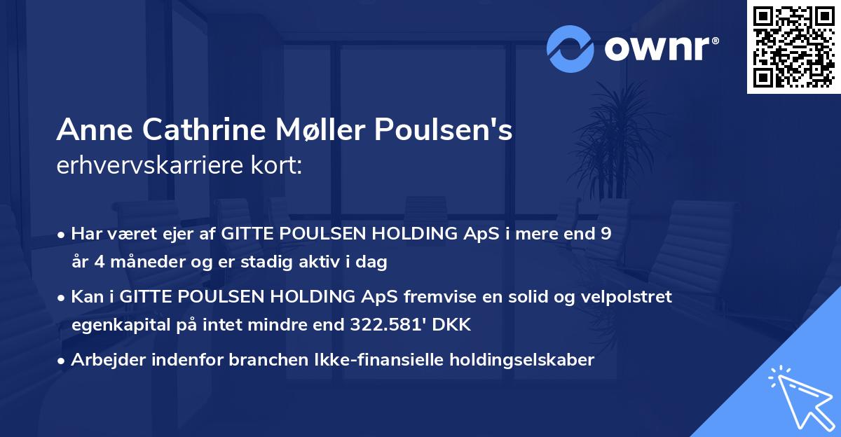 Anne Cathrine Møller Poulsen's erhvervskarriere kort
