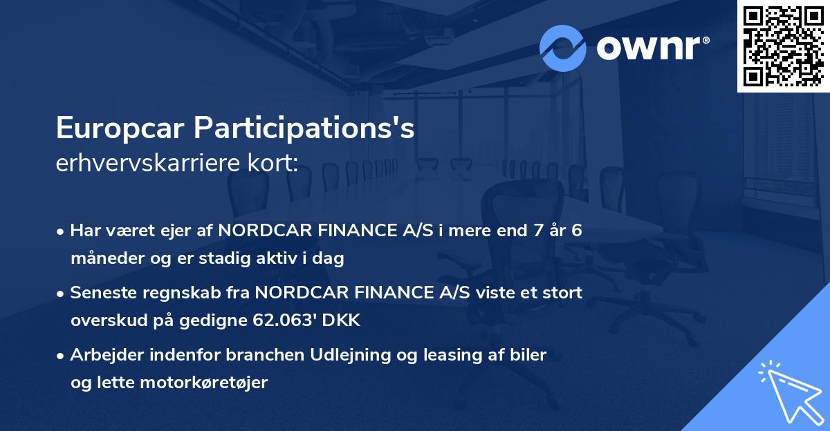 Europcar Participations's erhvervskarriere kort