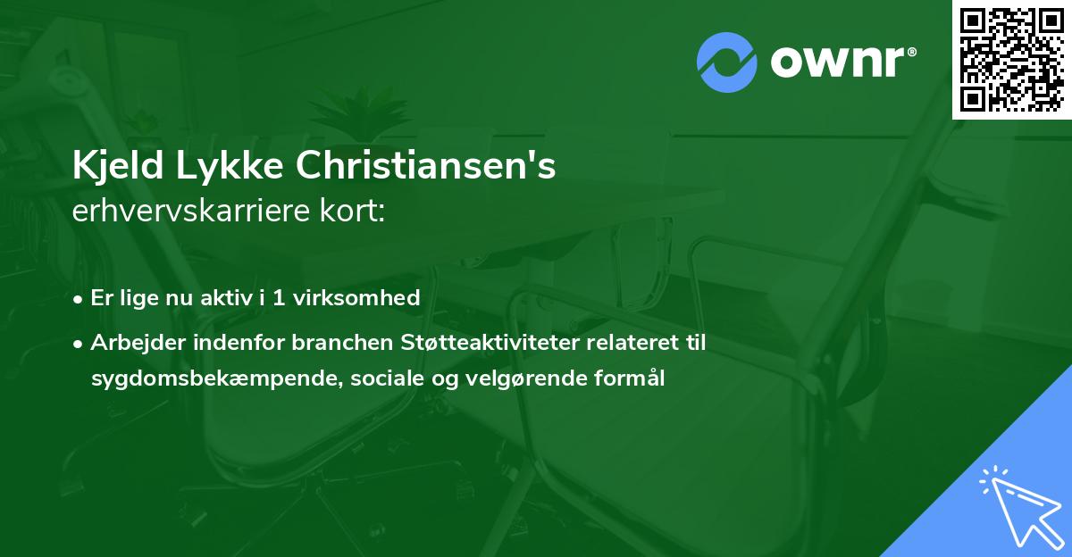 Kjeld Lykke Christiansen's erhvervskarriere kort