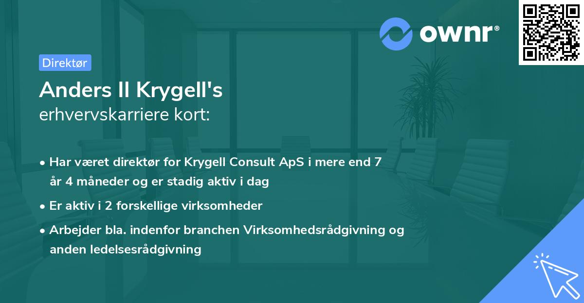 Anders Il Krygell's erhvervskarriere kort