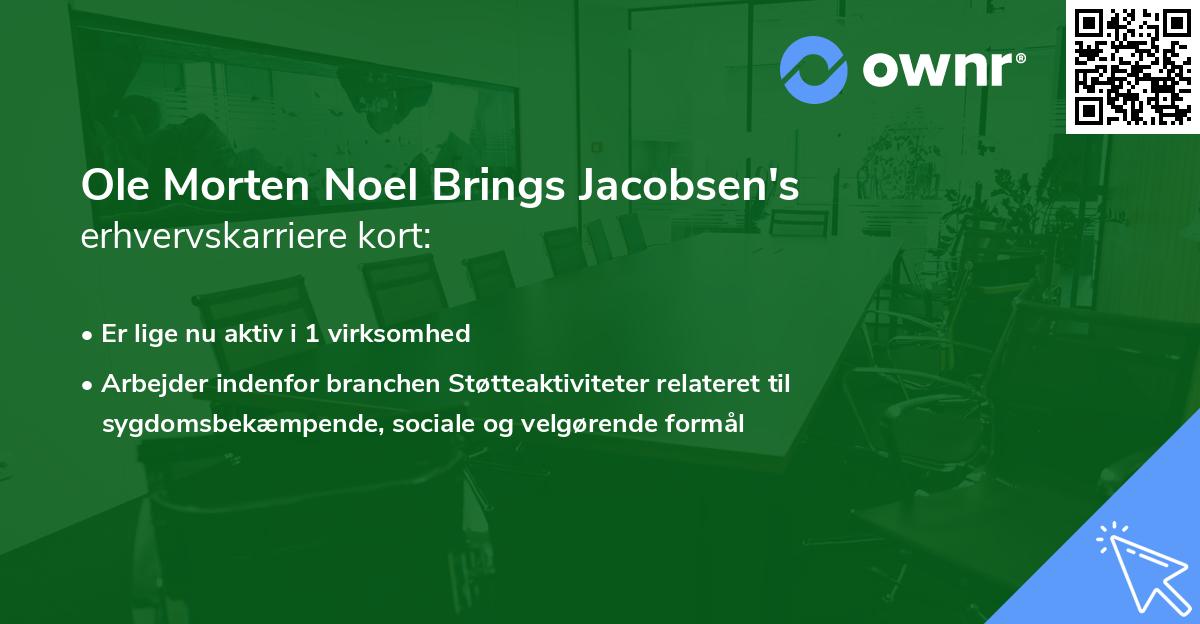 Ole Morten Noel Brings Jacobsen's erhvervskarriere kort