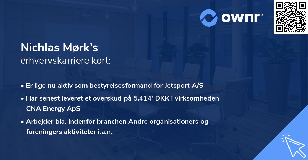 Nichlas Mørk's erhvervskarriere kort