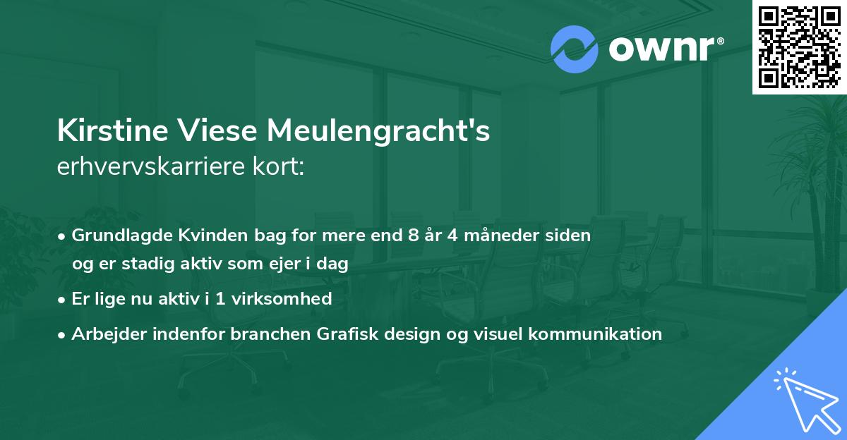 Kirstine Viese Meulengracht's erhvervskarriere kort