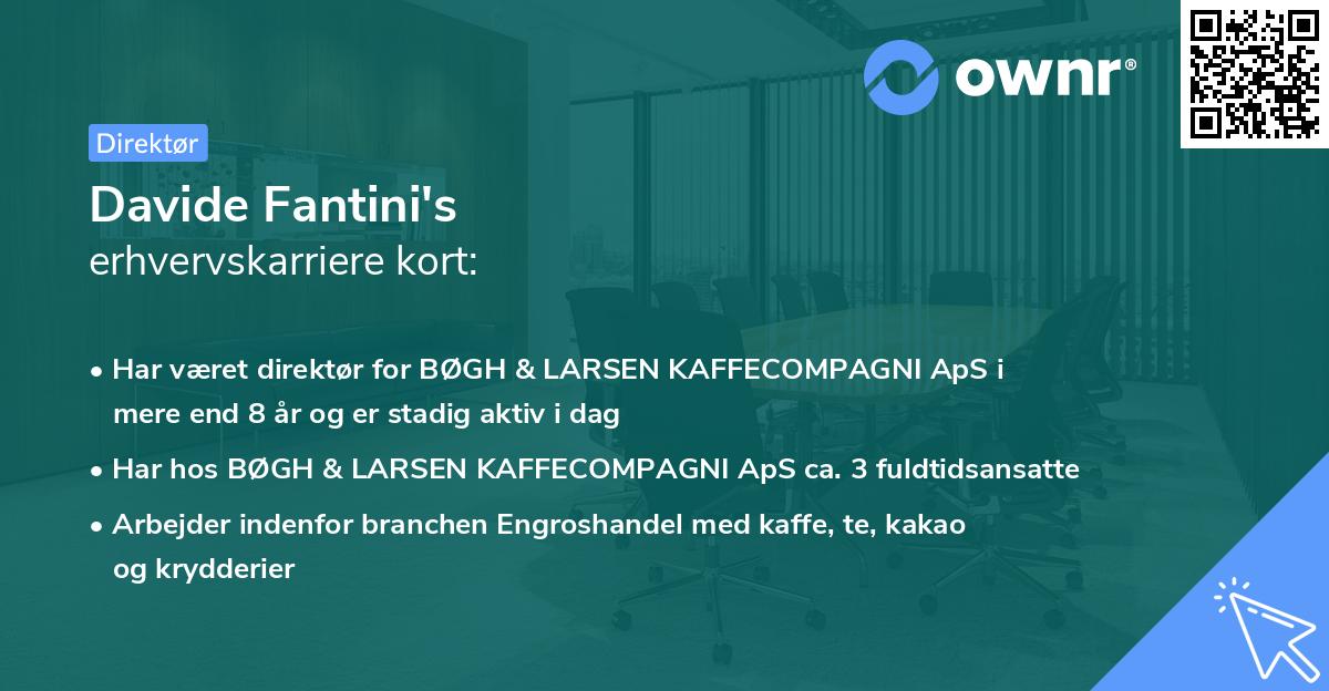 Davide Fantini's erhvervskarriere kort