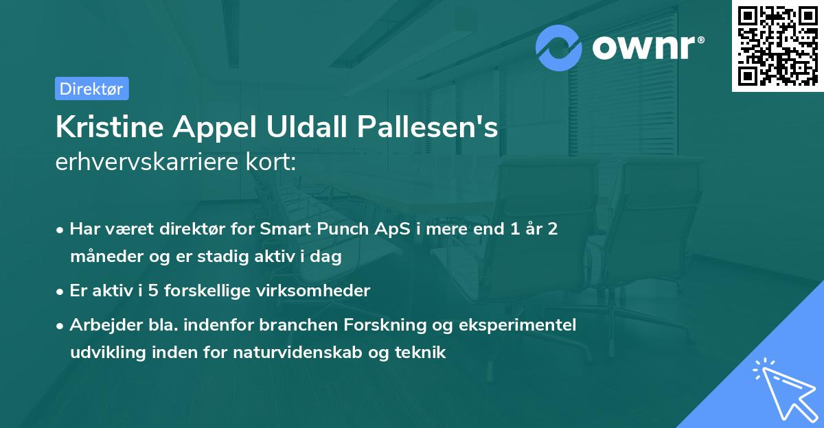 Kristine Appel Uldall Pallesen's erhvervskarriere kort