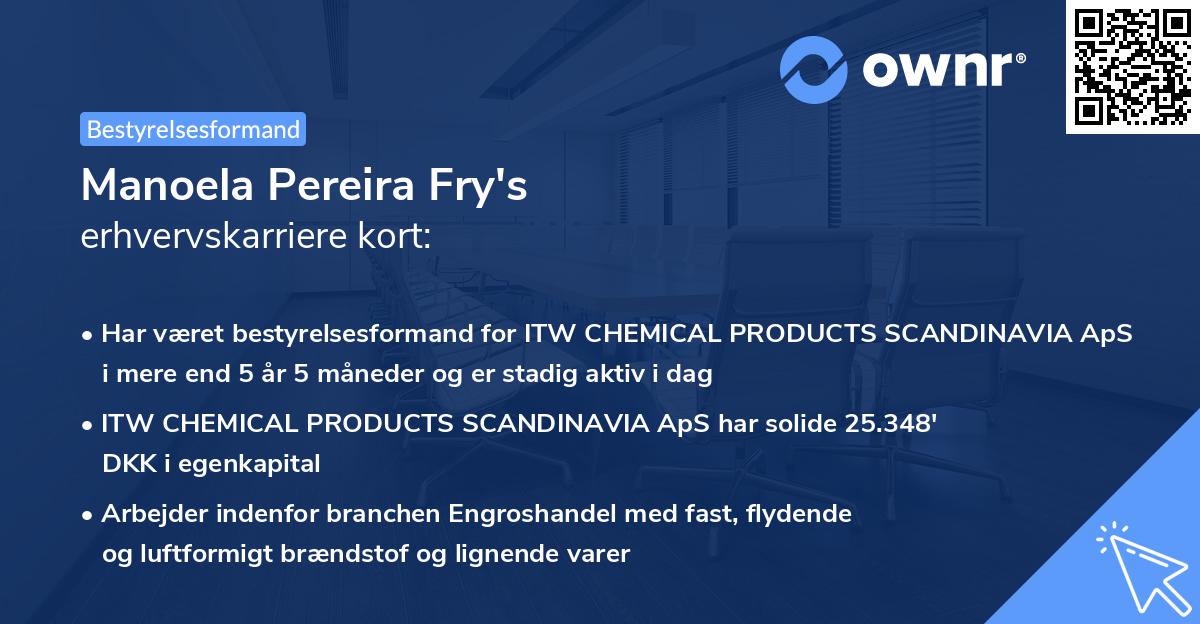 Manoela Pereira Fry's erhvervskarriere kort