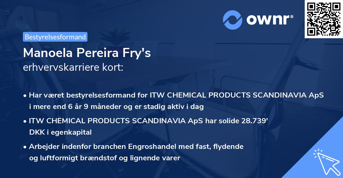 Manoela Pereira Fry's erhvervskarriere kort