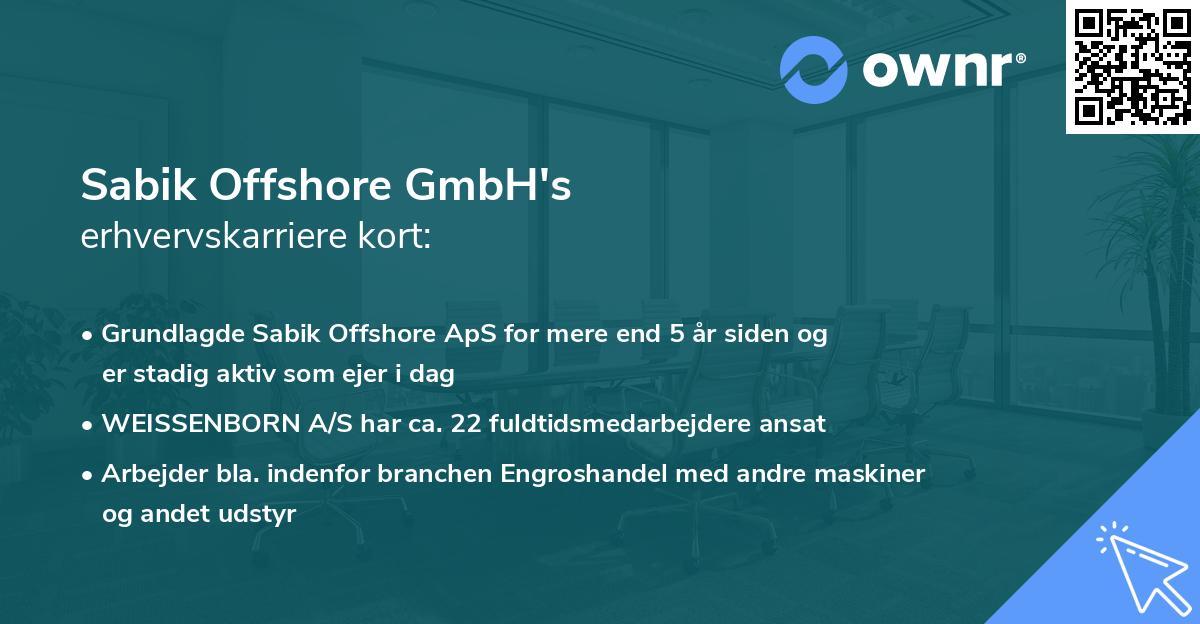 Sabik Offshore GmbH's erhvervskarriere kort