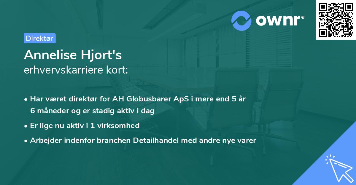 Annelise Hjort's erhvervskarriere kort