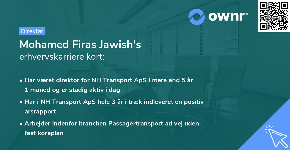 Mohamed Firas Jawish's erhvervskarriere kort