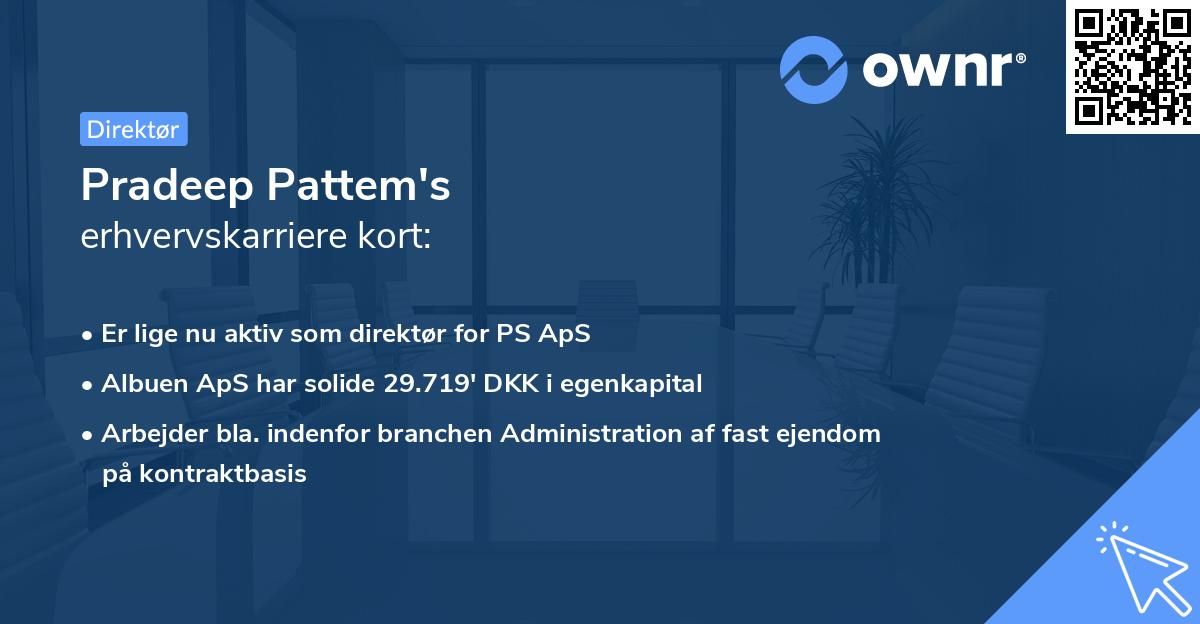 Pradeep Pattem's erhvervskarriere kort