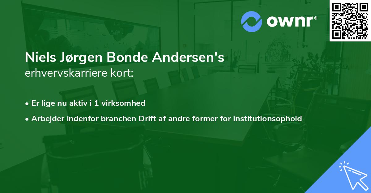 Niels Jørgen Bonde Andersen's erhvervskarriere kort