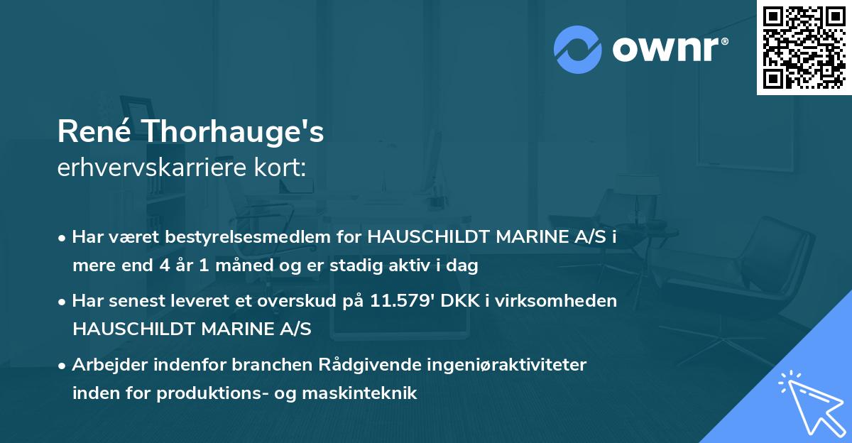 René Thorhauge's erhvervskarriere kort