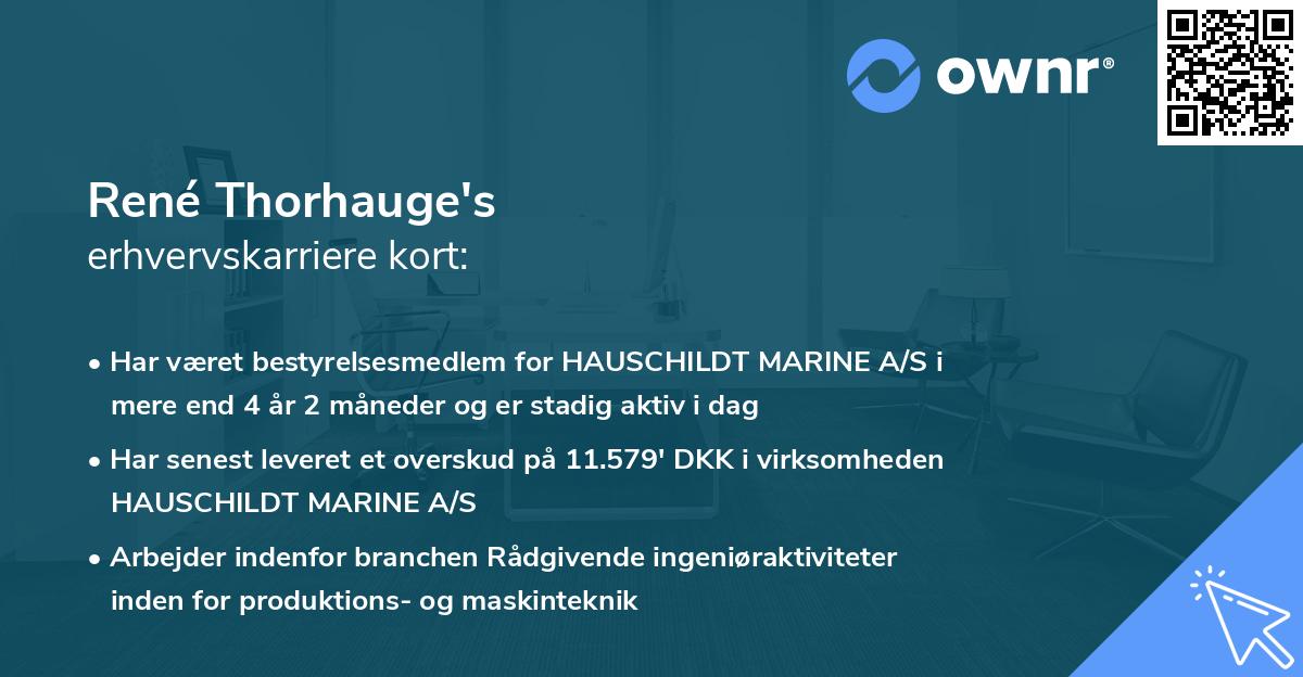 René Thorhauge's erhvervskarriere kort
