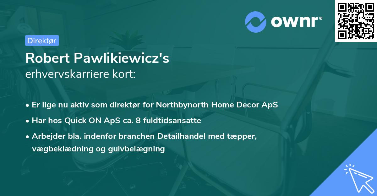 Robert Pawlikiewicz's erhvervskarriere kort