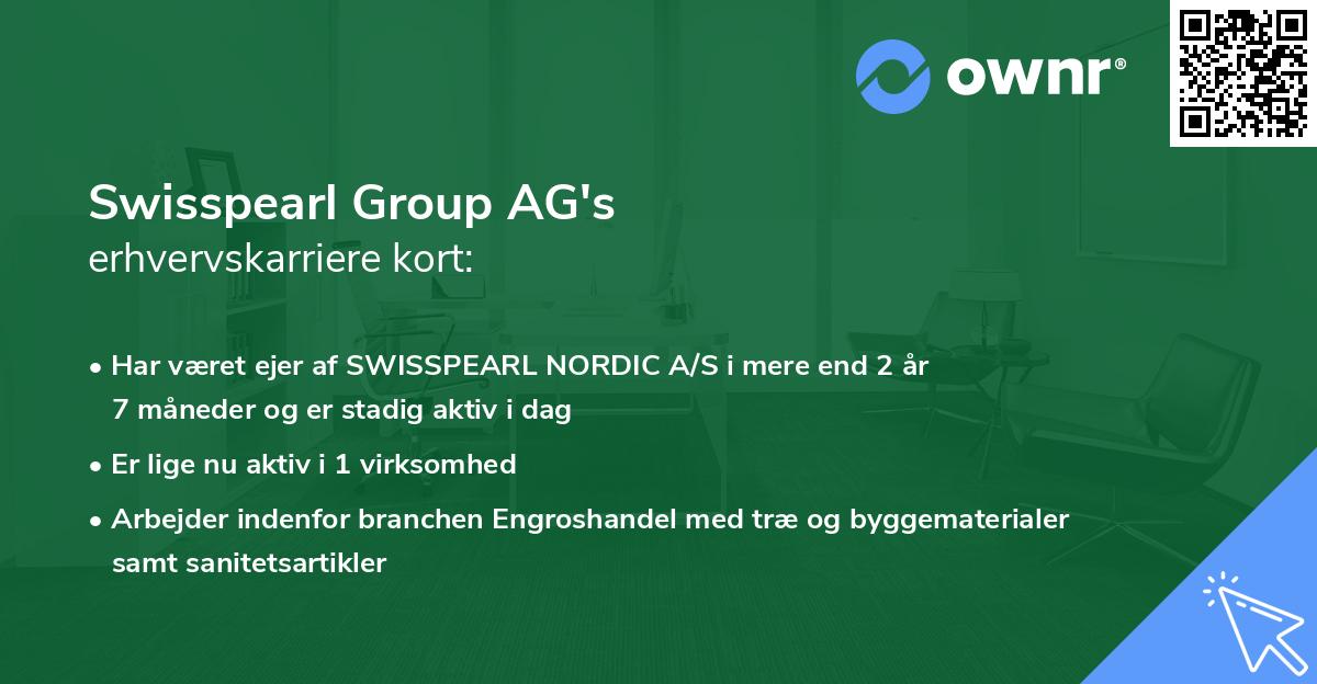 Swisspearl Group AG's erhvervskarriere kort