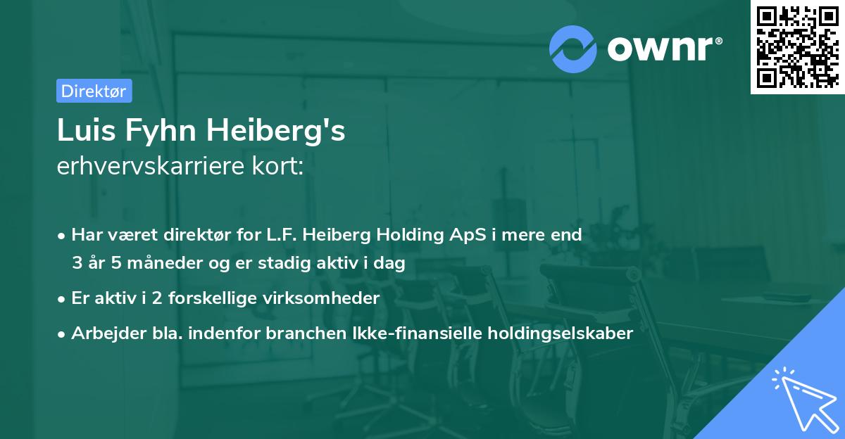 Luis Fyhn Heiberg's erhvervskarriere kort