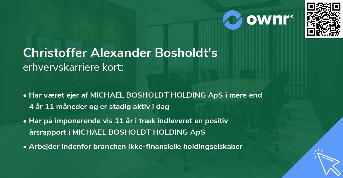 Christoffer Alexander Bosholdt's erhvervskarriere kort