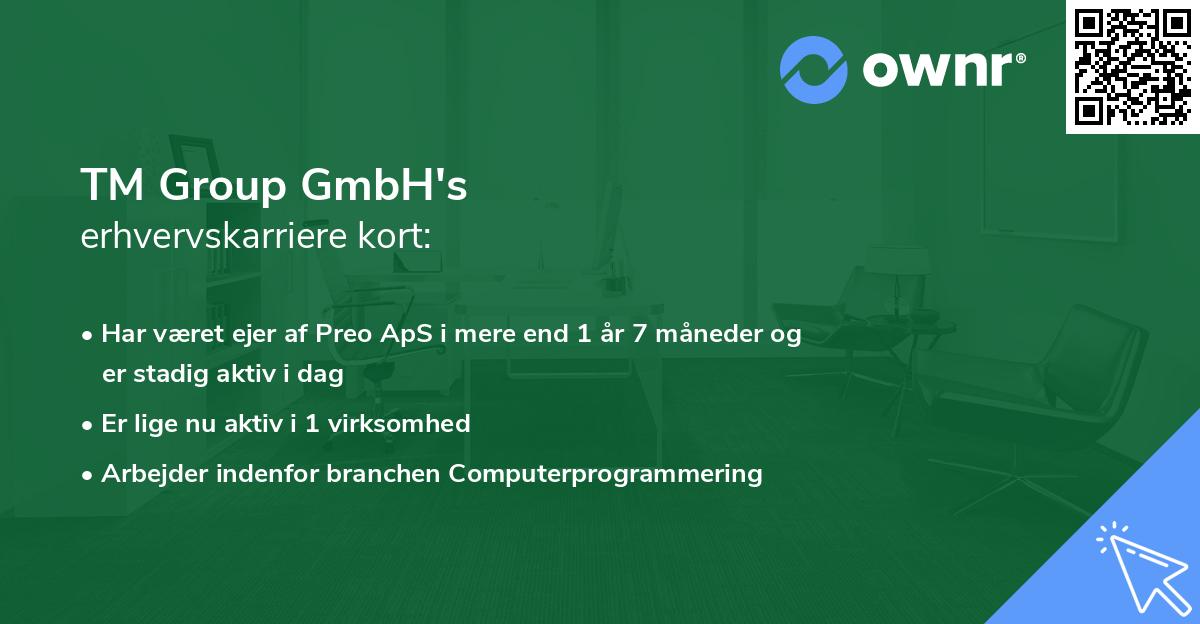 TM Group GmbH's erhvervskarriere kort