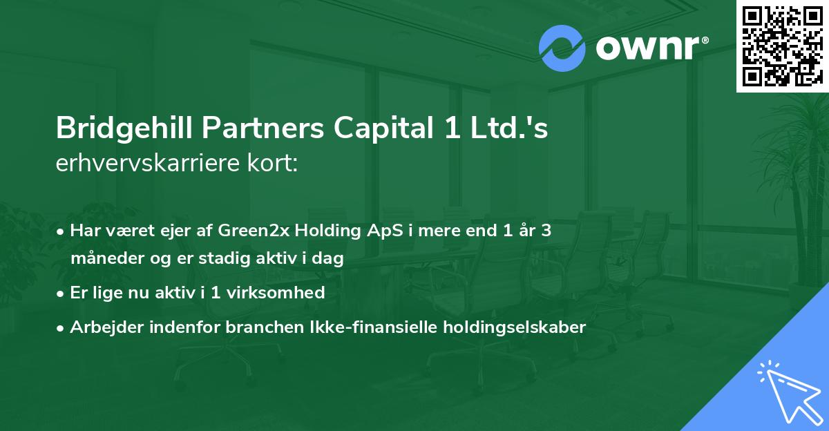 Bridgehill Partners Capital 1 Ltd.'s erhvervskarriere kort