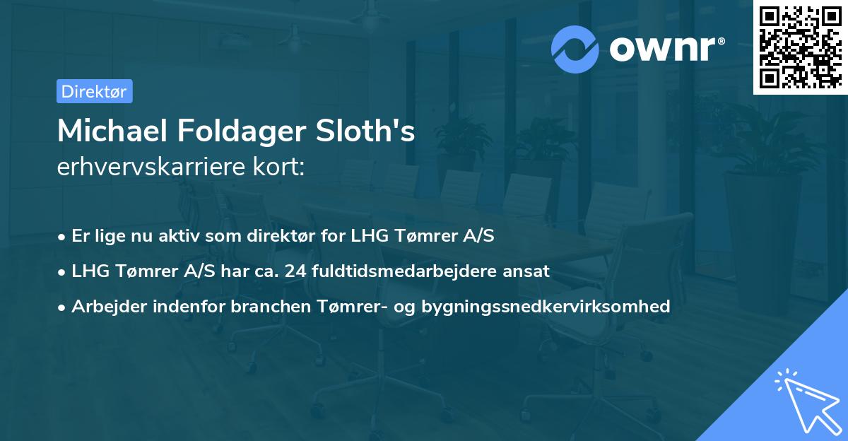 Michael Foldager Sloth's erhvervskarriere kort