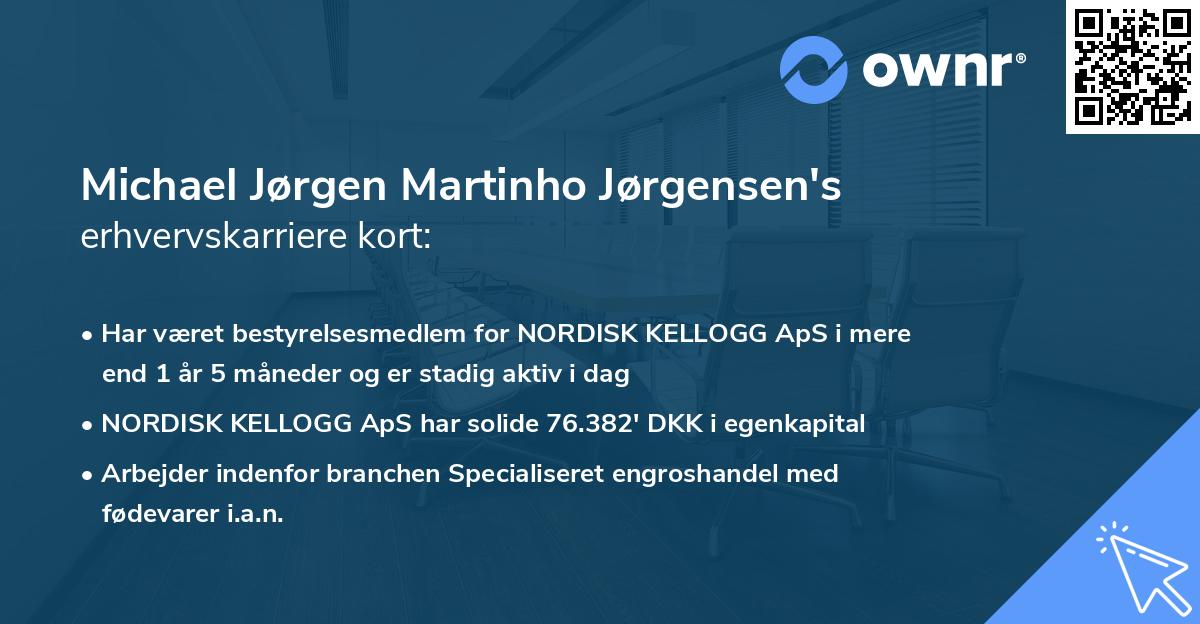 Michael Jørgen Martinho Jørgensen's erhvervskarriere kort