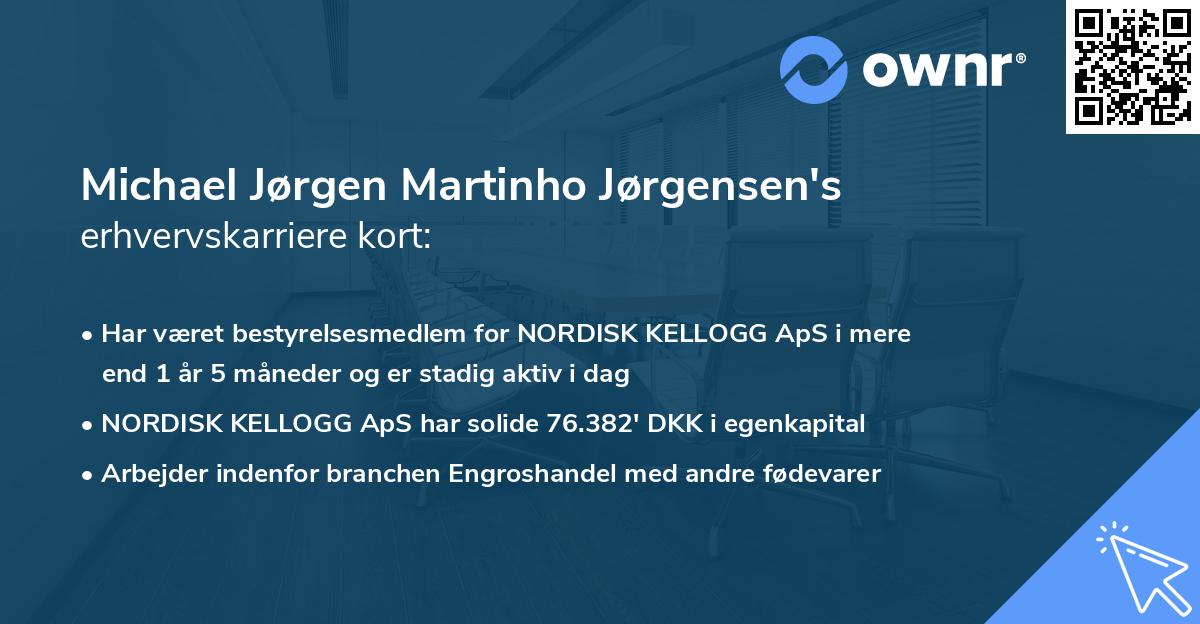 Michael Jørgen Martinho Jørgensen's erhvervskarriere kort