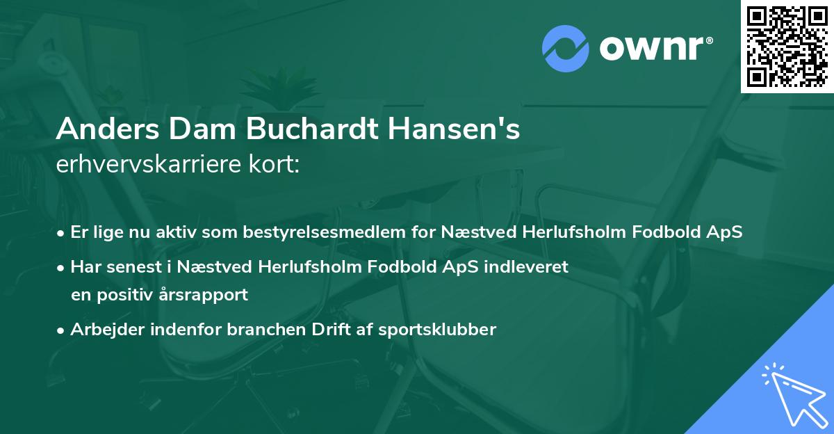 Anders Dam Buchardt Hansen's erhvervskarriere kort