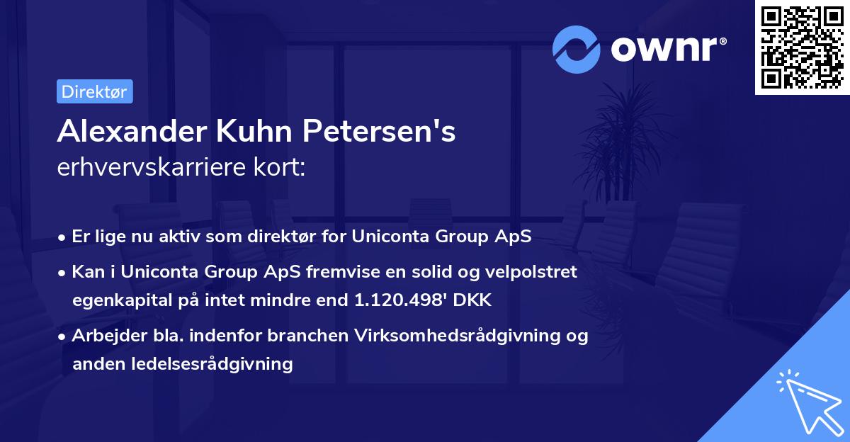 Alexander Kuhn Petersen's erhvervskarriere kort