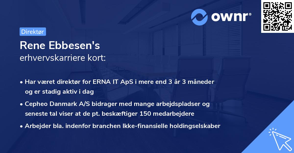 Rene Ebbesen's erhvervskarriere kort
