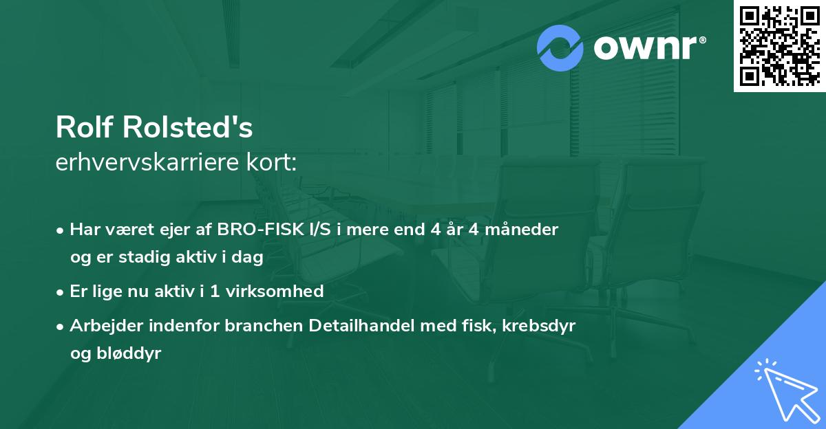 Rolf Rolsted's erhvervskarriere kort
