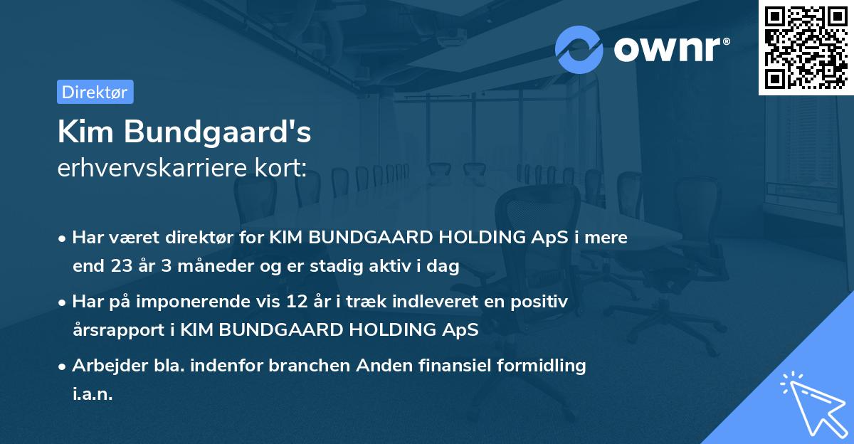 Kim Bundgaard's erhvervskarriere kort