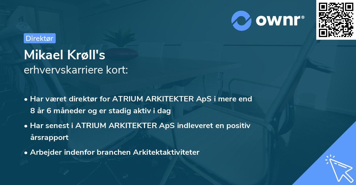 Mikael Krøll's erhvervskarriere kort
