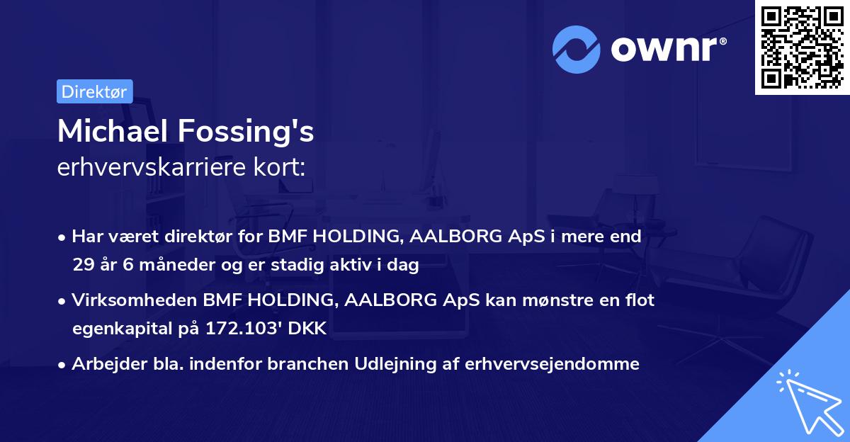 Michael Fossing's erhvervskarriere kort