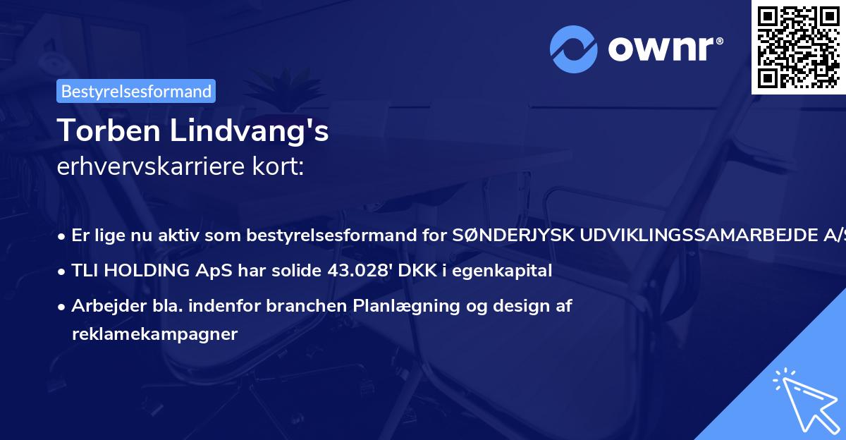Torben Lindvang's erhvervskarriere kort